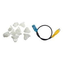 10 Pcs Wheel Arch Trim Clips Plastic Front Rear & 1 Pcs 8Inch Fakra Reversing Camera RCA Cable Parking Adapter
