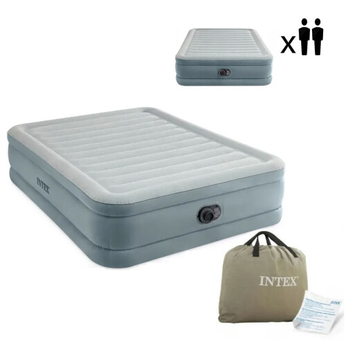 Matelas gonflable double avec pompe intégrée, 203 x 152 x 46 cm 1
