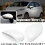 2 Pcs Left Right White Rearview Side View Mirror Replacement Cover Cap Case Shell 3