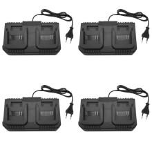 4X Chargeur de Batterie Li-Ion Double Port pour Batterie Lithium-Ion pour 18 V BL1830 pour Hong Song FoGo ZhiPu JiangMi EU