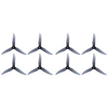 4Pairs 4023 Propeller 3-Blade PC Props Three-Hole for 1505-3600KV Brushless Motor for RC FPV Drone Transparent Grey