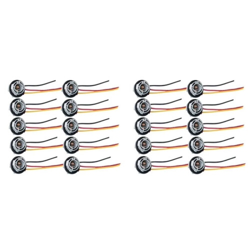 20Pcs 1157 BAY15D Lamp Holder Bulbs Adapter Base Socket Connector Plastic for Turn Signal Headlight Light