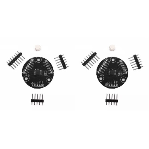 2X MT6826S High Precision High Speed Magnetic Encoder Magnetic Induction Angle Measurement Sensors Module ABZ UVW