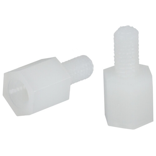 100 Pcs Hex Threaded Spacer  Plastic PC Board Standoff 1