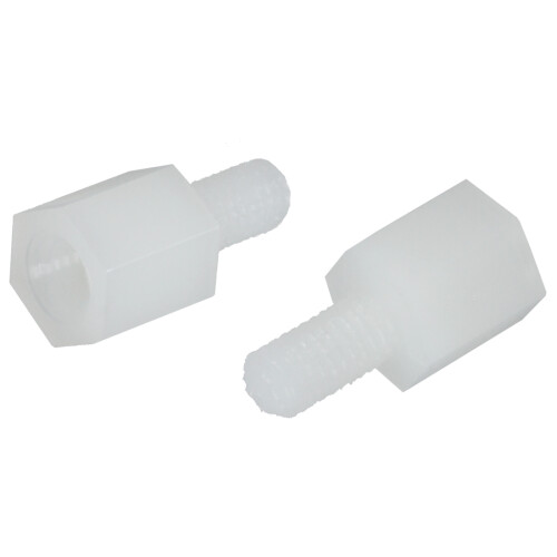 100 Pcs Hex Threaded Spacer  Plastic PC Board Standoff 2