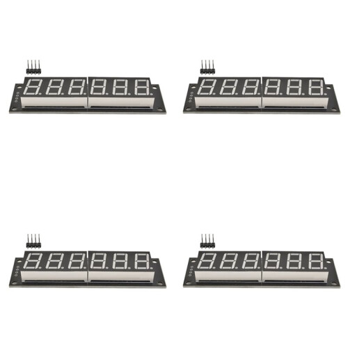 4X TM1637 Módulo de Relógio Digital de Tubo de 6 Dígitos, 0,56 Polegadas, 7 Segmentos, Display LED Branco 1