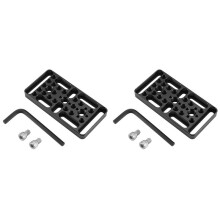 2X Quick Release Plate Multi-Function Expanding Cold Shoe Cheese Plate Double Hole Tube Clamp Tripod Adapter Plate
