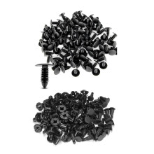 100X Plastic Bumper Fastener Rivet Clips Black & 50X Bumper Rivet Push Clips for Endeavor Outlander