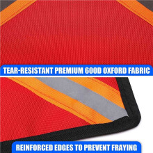 4pack Safety Flags for Trucks, 12.6inch Reflective Red Flag for Truck Loads, High Visibility Reflective Safety Flags