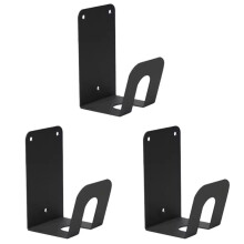 3X Universal EV Charger Cable Holder - Wall Mount Hook for Electric Vehicle Charging Stations, Black