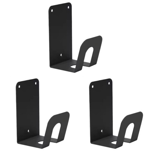 3X Universal EV Charger Cable Holder - Wall Mount Hook for Electric Vehicle Charging Stations, Black