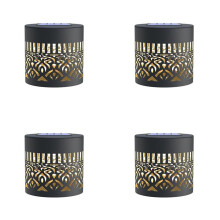 4X Solar Fence Lights Mandala Metal Solar Powered Outdoor Wall Deck Step Lights