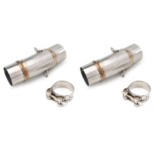 2X Rostfritt Stål 51 mm Motorcykelavgasrör för Ninja250 Ninja400 Ninja500 Z250 Z400 Z500 2017-2025