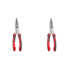 2X Ciseaux D'Électricien Multifonctions, Outil de Coupe de Fil à Sertir avec Fonction Clé pour la Coupe de Tôles et de Câbles.