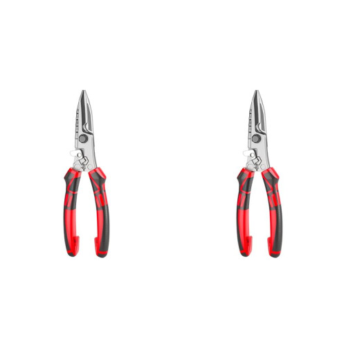 2X Multi-Functional Electrician Scissors,Crimping Wire Cutting Tool with Wrench Function
