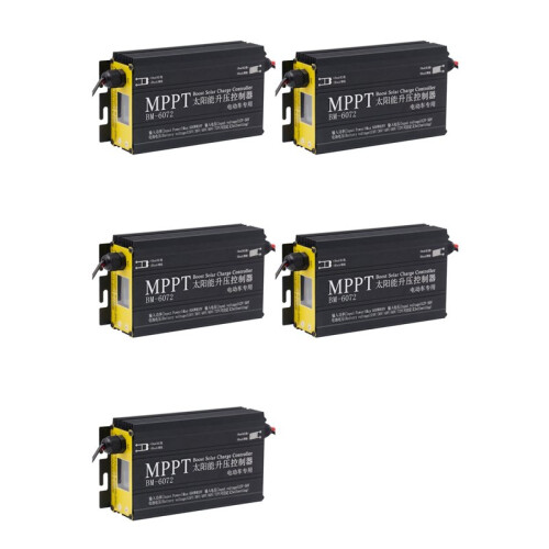 5X BM6072 600W MPPT Boost Solar Charge Controller for 24V 36V 48V 60V 72V Battery System Solar Panel 12-50V Input