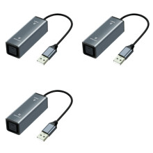 3X Convertisseur Audio USB Vers Optique, Adaptateur USB Vers SPDIF, Adaptateur Audio 24 Bits/96 KHz pour Connecter un Ordinateur Portable Ă une Barre