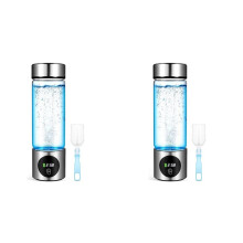 2X Portable Hydrogen Water Generator Bottle SPE+PEM Dual Chamber Lonizer + PPB& Display Electrolytic Hydrogen Water