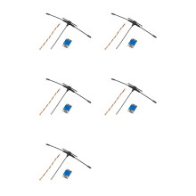 5X for BAYCK UR500 ELRS Receiver 2.4G/900M Dual Band RX ExpressLRS Receiver with 80mm T Type Antenna for FPV Drone