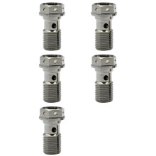 5X Titanium Banjo Bolt M10 Pitch 1.0mm Single Hole Hex Key Screw for Motorbike Brake Dual