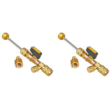 2X Valve Core Remover Installer Tool R410A R22 AC for Schrader Valve Core Remover Dual Size 1/4inch and 5/16inch Port