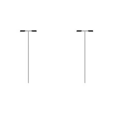 2X Soil Probe Rod, 32-48 Inch Adjustable Ground Probe Tool with T-Handle for Locating Underground Pipes, Water Lines