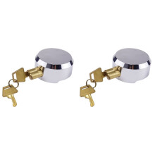 2X Cp-3184 Hidden Shackle Hänglås Nyckel i Massivt Stål med 2 Nycklar Hide Lock Body Säkerhetslås för Universal