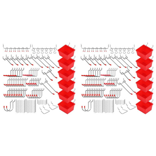 242 Piece Pegboard Hooks Set,Pegboard Accessories with Metal Hooks,Durable Peg Board Organizer Accessories,Pegboard Bins