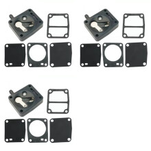 3X Fuel Pump Repair Kit for  Outboard 2-Stroke 9.9HP 15HP 20HP 25HP 6L2/ 6L3 Series Replace 682-24412-01