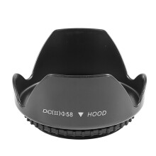 58mm Lens Cap Cover for Rebel XTi XSi XS T1i T2i & -SN HOOD 58mm Screw Mount Flower Crown Lens Hood Petal Shape