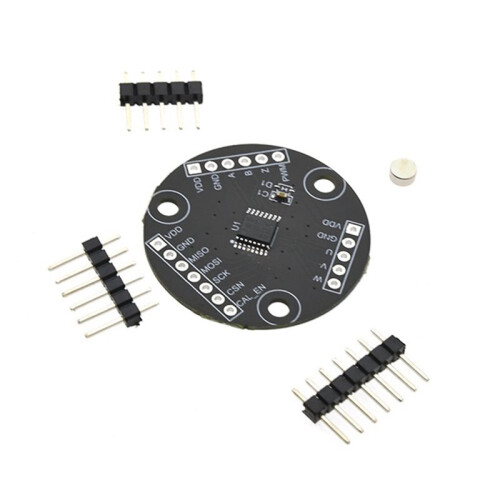 2X MT6826S High Precision High Speed Magnetic Encoder Magnetic Induction Angle Measurement Sensors Module ABZ UVW