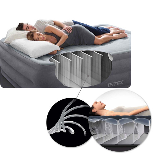 Matelas gonflable lit velours avec pompe Intex 64148ND 1