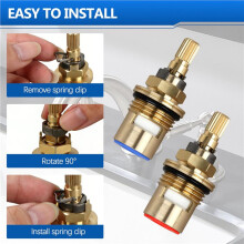 10x Kit de Remplacement de Cartouches pour Robinet pour K-GP77006-RP et K-GP77005-RP, Cartouches à Valve Céramique pour Robinet D'Eau Chaude et