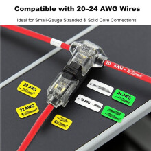 20Packs T Tap Wire Connectors Automotive Splice for Wiring Quick 24-20 AWG Cable Splitter