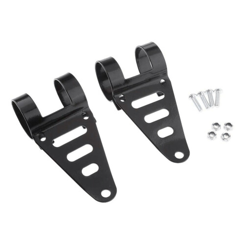 2 Set Motorcycle Accessories: 1 Set 41-43mm Headlight Brackets & 1 Pcs Headlight Base 7-Inch LED Headlight Shell Base 2
