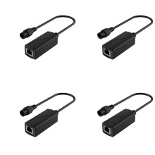 4X Waterproof Gigabit PoE 48V to 24V PoE Converter, RJ45 Port Output 24V/1A, IEEE802.3af/At for Passive 24V Devices
