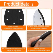 8PCS Mouse Detail Sanding Interface Pad, 5 Holes Sand Paper Pad Foam Interface Sandpaper Backing Pad for Sander