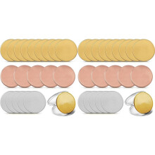 40 Pieces Blank Coin Threaded Edged 40 mm with Acrylic Protection Box Laser Engravable Pattern for DIY Crafts Engraving