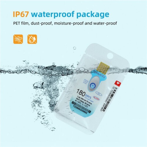 4X USB Temperature Data Logger Disposable 180 Days PDF Datalogger Waterproof Temp Recorder 2