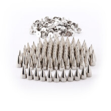100 PCS DIY nails / rivets PUNK clothing customization Silver 7x15mm