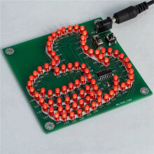 2X DIY Thumb Light LED Electronic Kit 81 LED Flashing MCU STC8G1K08 Controllable PCB Soldering Practice Kit with Cord