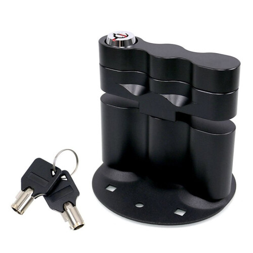 2X Pack Mount Lock, Locking Pack Mount with Backing Plate Base and 4 Keys, for Fuel Pack, Water Container, Storage Box 1