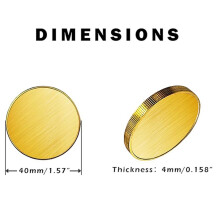 30 Pcs Brass Coins Blanks for Custom Challenge Coins, 40mm with Threaded , Acrylic Protection for Engraving