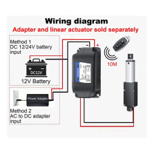 3X Hoodland Electric Linear Actuator Controller with Wireless Wired Controller 6V/12V/24V Universal Forward