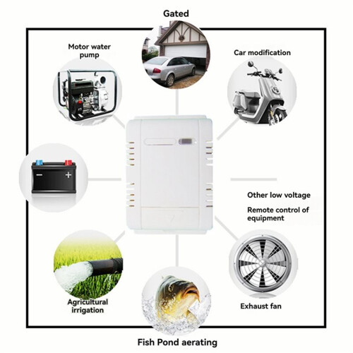 2X 433MHz Universal Wireless Remote Control  AC220V Relay Module and 1000m Transmitter for Light/Garage Gate/Motor