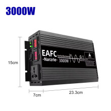 EAFC puhdas siniaaltovirtavirtalähde 3000W 12V DC - 220V AC autotarvike