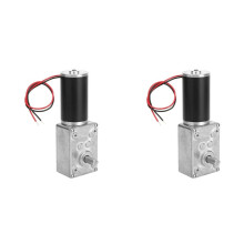 2X 12V Gear Motor High Torsion Speed Reduce Electric Gearbox Motor Reversible Gear Motor 8mm Shaft (12V 16RPM)