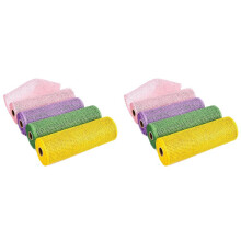 8 Rolls 10 Inch X 5 Yard Easter Mesh Ribbons Burlap Mesh Ribbon DIY Crafts Decor