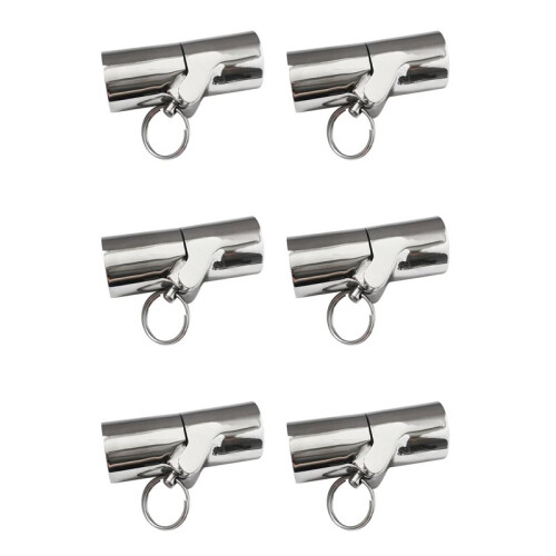 6X Acessório de Corrimão de  -Conector de Tubo de , Conector de Tubo de Acoplamento Giratório Dobrável para 7/8 Polegadas (22MM)