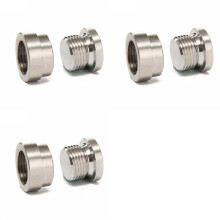 3X Oxygen Sensor Bung Plug Nut Mounting Cap Kit Plug Nut Plug Wideband Nut Fitting Weld Bungs M18X1.5 Fits for Car